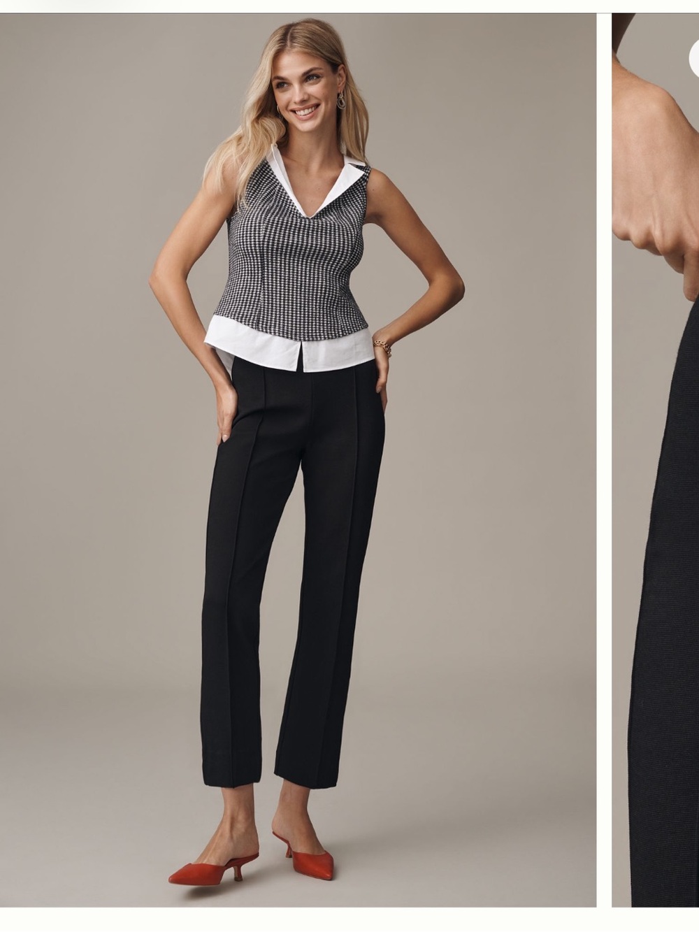 Anthropologie The Poppy Kick-Flare Pull-On Pants by Maeve in Black Onyx